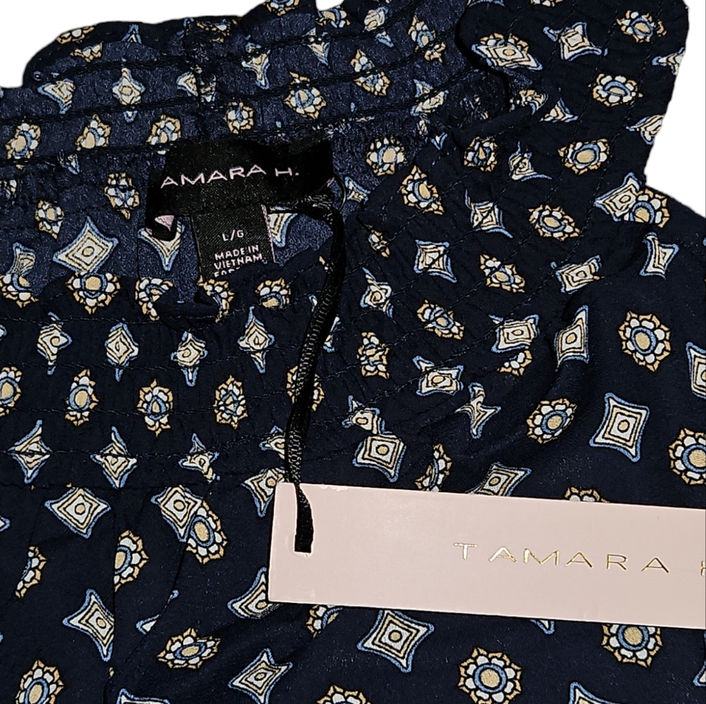 Tamara H NWT women's L halter top, blue - Picture 3 of 5